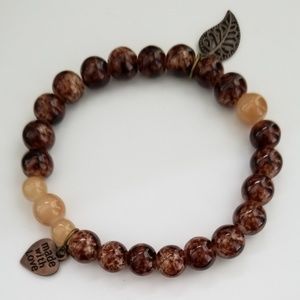 Brown beaded bracelet